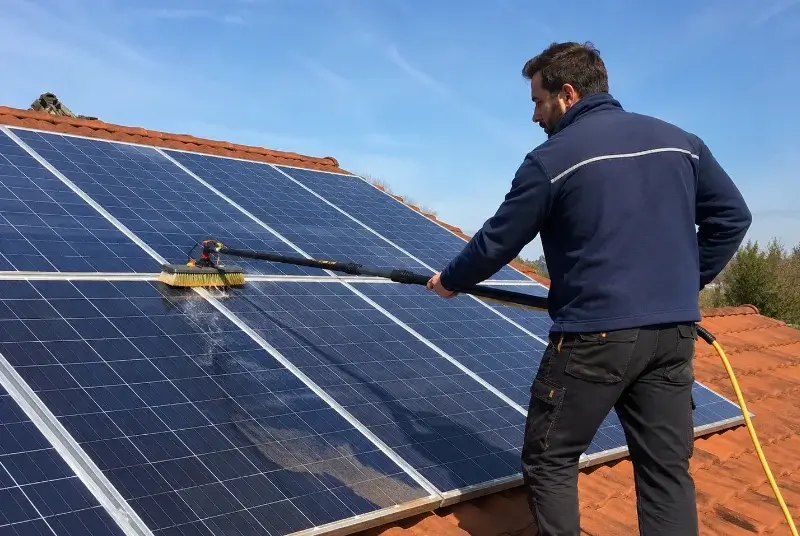 Nettoyage et entretien de panneaux solaires à Chey